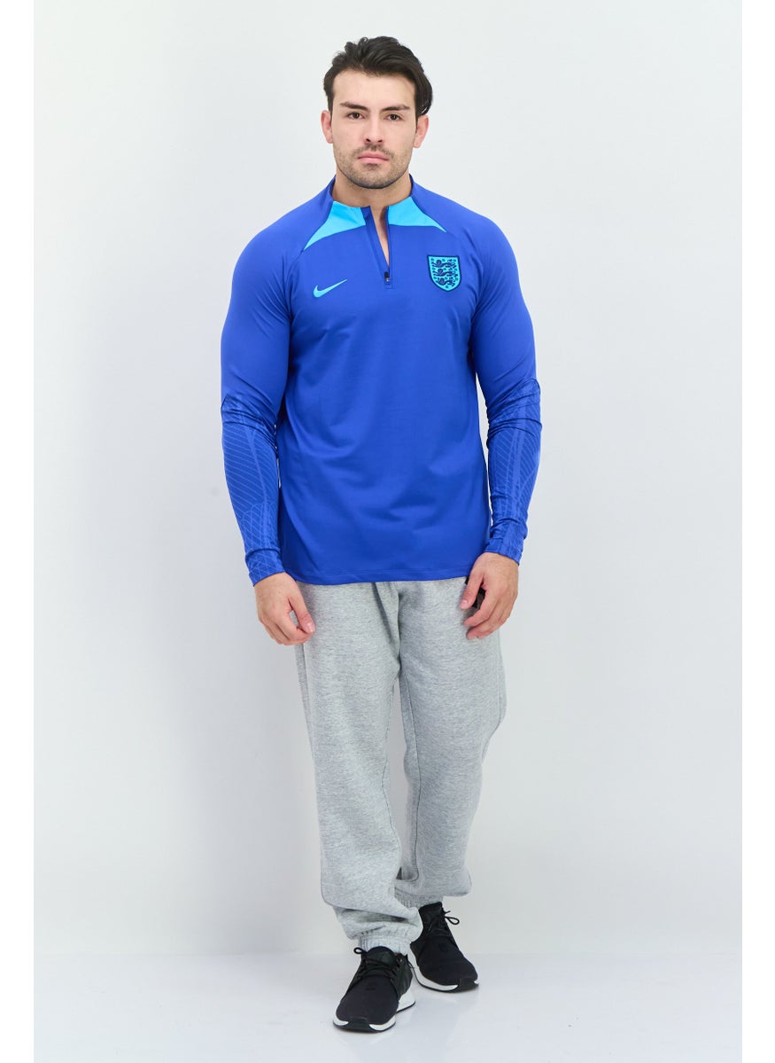 Nike Men Dri-fit Long Sleeve Training Sweatshirt, Blue  - Image 4