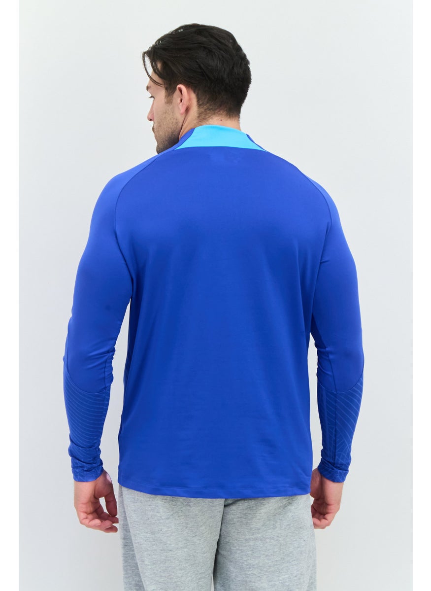 Nike Men Dri-fit Long Sleeve Training Sweatshirt, Blue  - Image 3