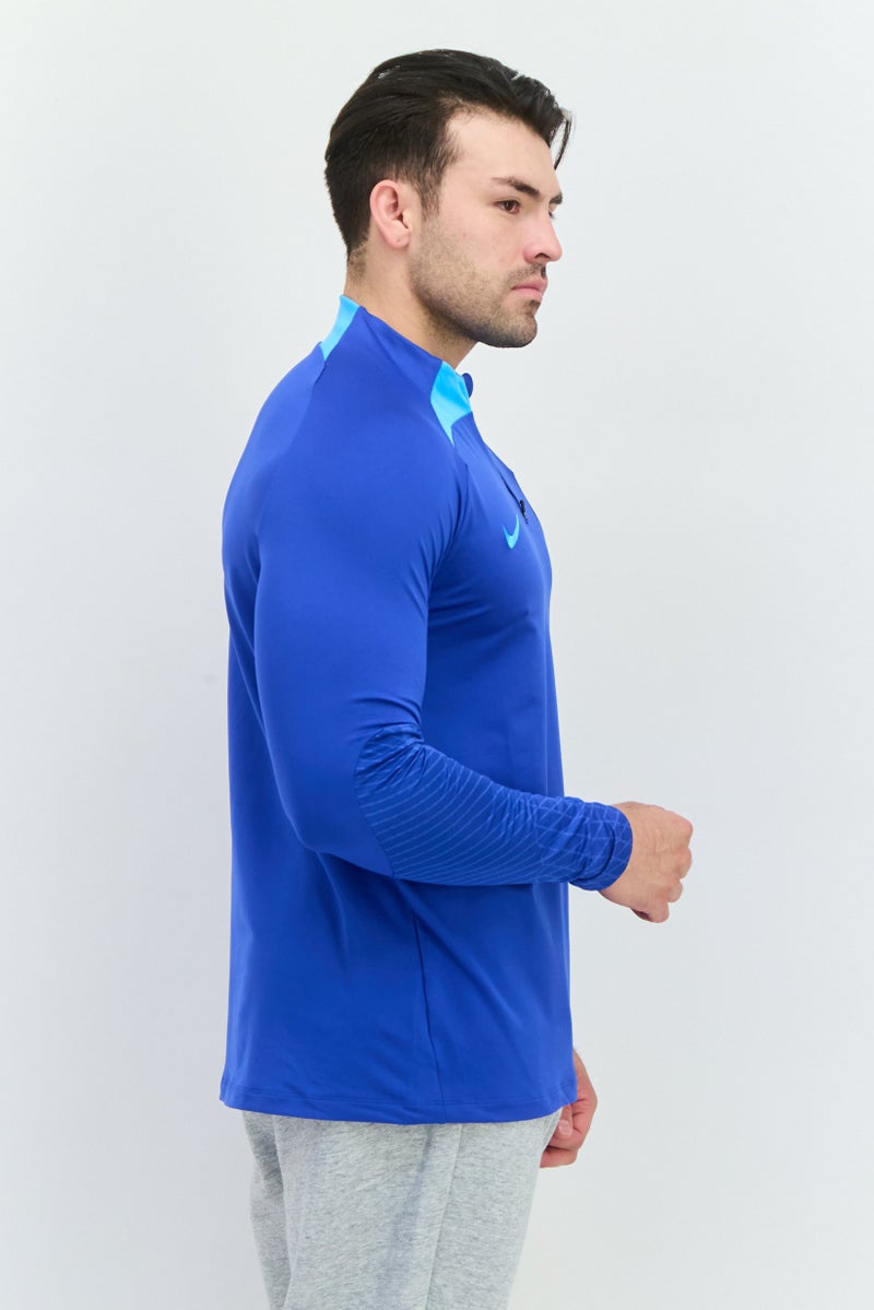 Nike Men Dri-fit Long Sleeve Training Sweatshirt, Blue - Image 2