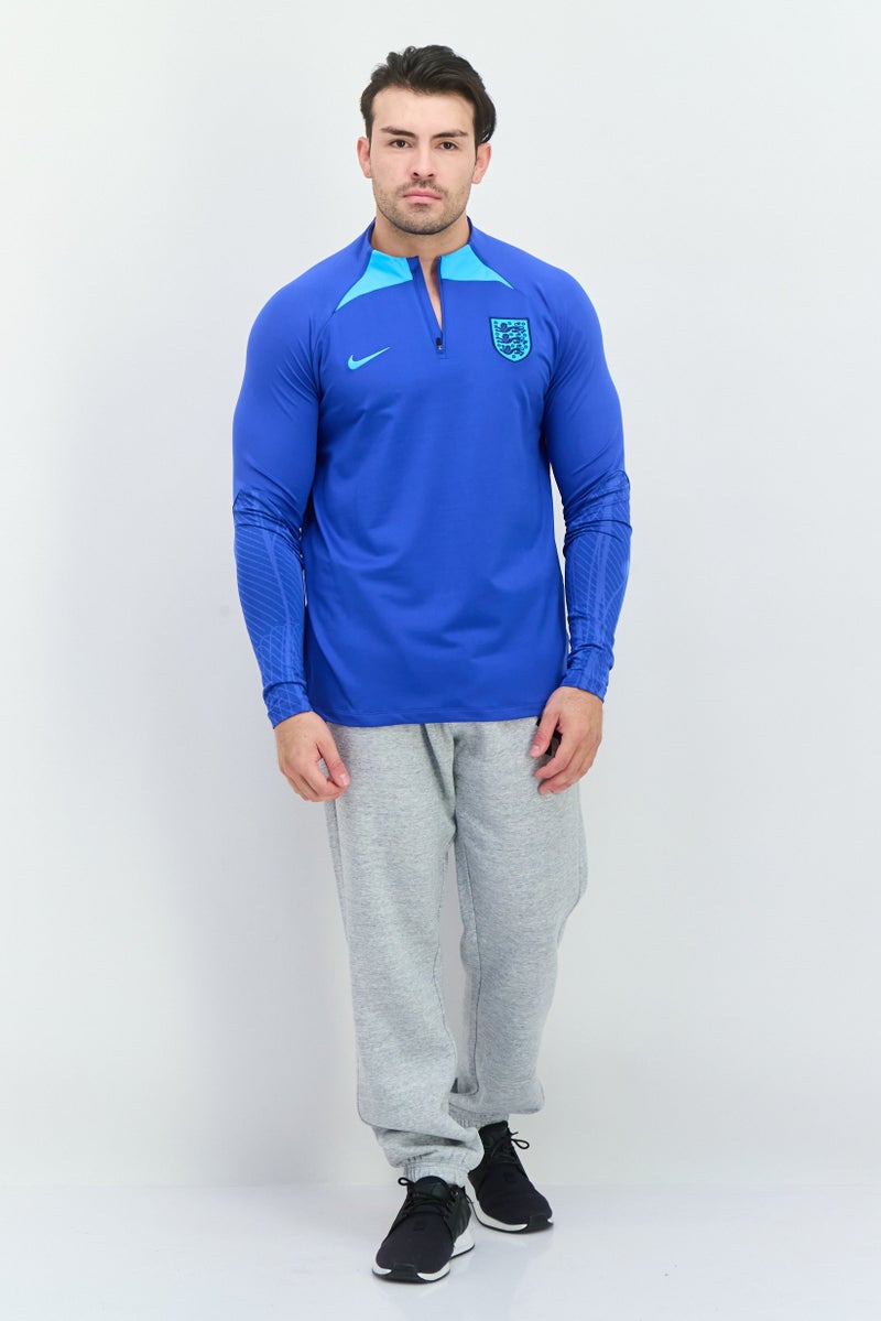 Nike Men Dri-fit Long Sleeve Training Sweatshirt, Blue - Image 4