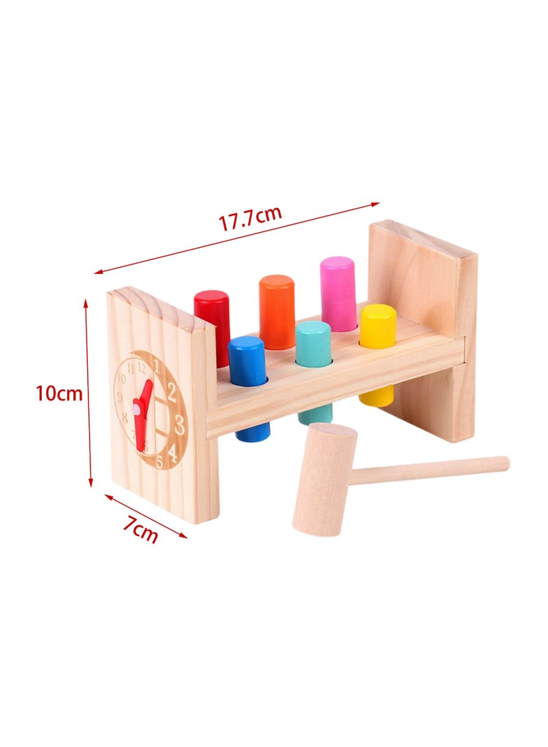 Babeland Wooden Hammering Pounding Bench Toy - with 1 Mallet & 6 Multicolor Pegs, Roll Activity Toy for Kids Early Sorting Learning, Montessori Early Educational Developmental Toy for Boys & Girls  - Image 4