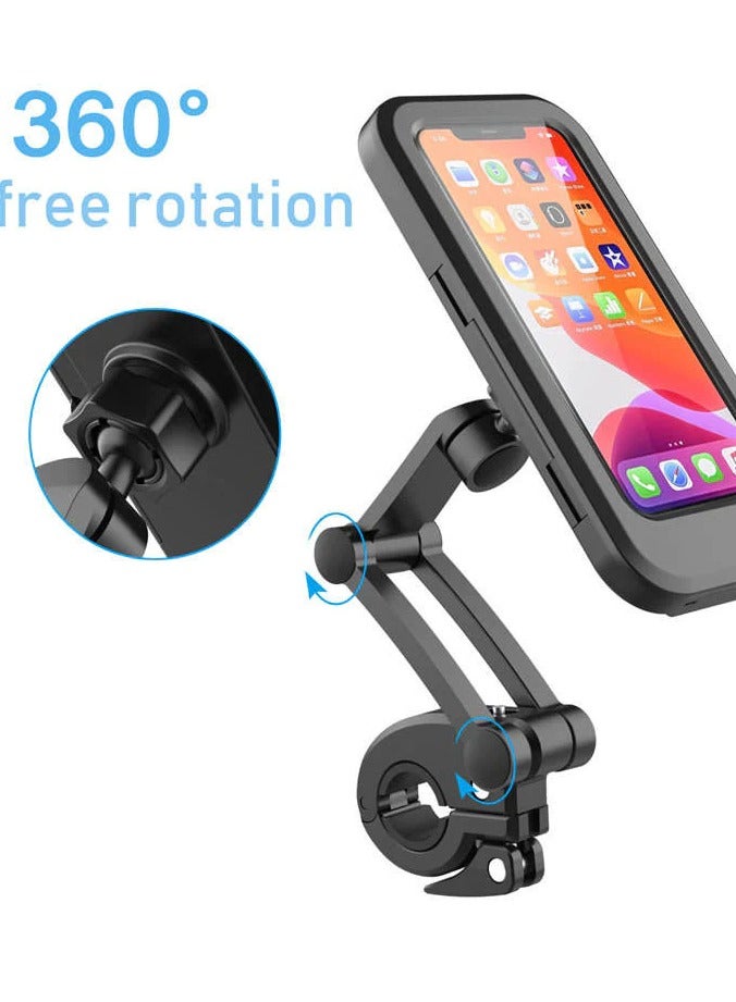 Adjustable Motorcycle Bike Phone Holder Case Outdoor Waterproof Handlebar Mobile Support Mount - Image 3