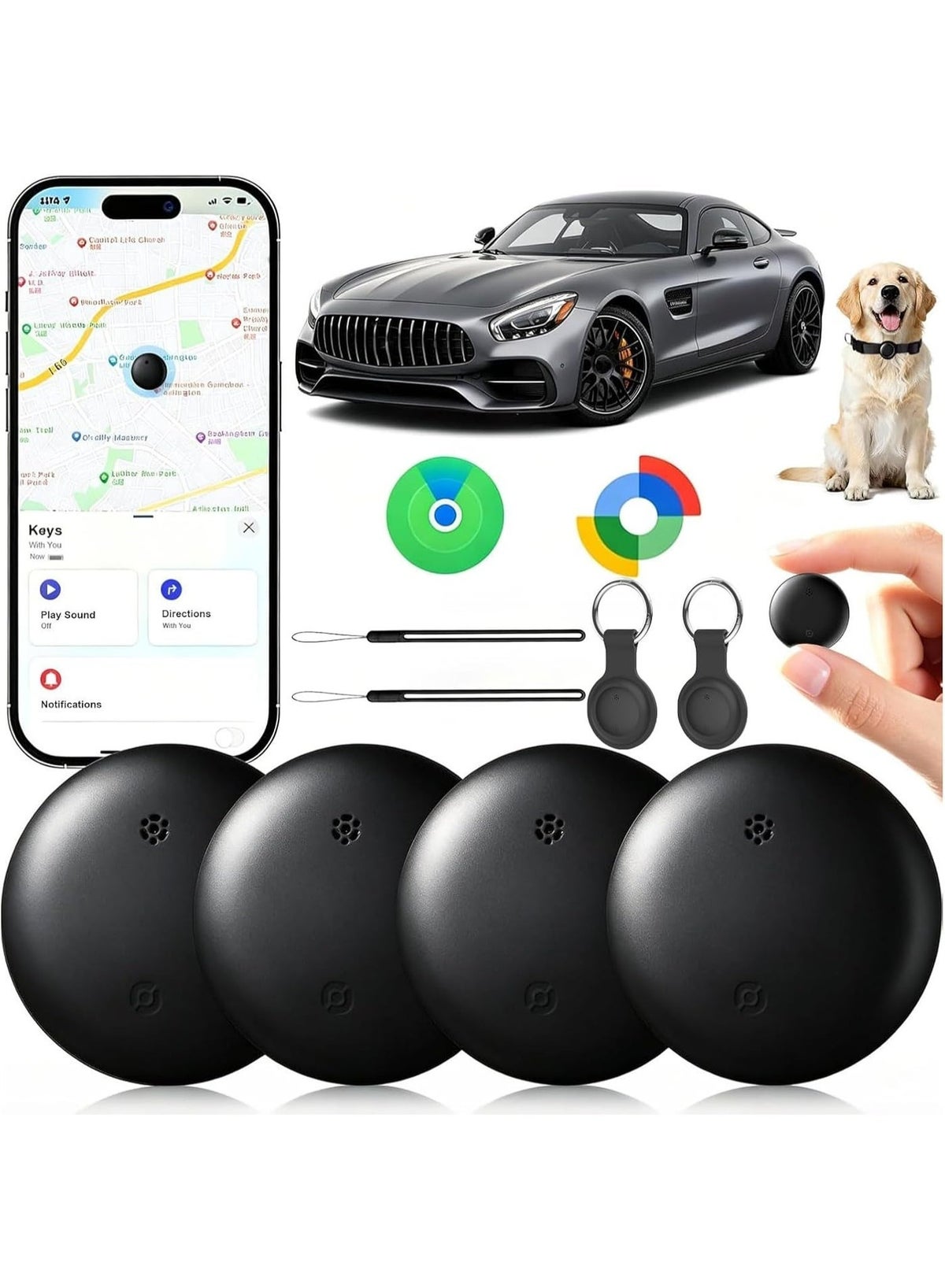 آلي مينغ يان Alimingyan 4 Packs S10 Tracker Tags 20 g