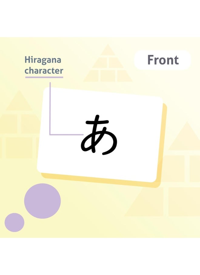 CARDDIA CARDDIA Japanese Syllabary - Hiragana Flash Cards (with Stroke-Order Diagrams and Example Words), Standard Playing Card Size, Sturdy, Water Resistant  - Image 2