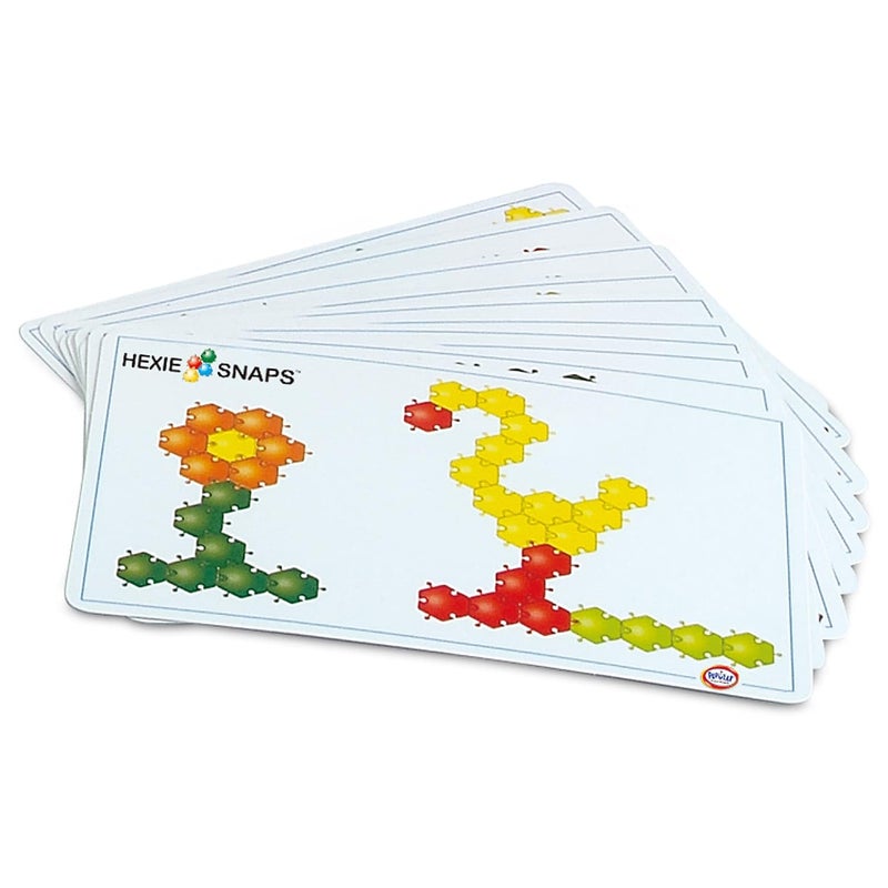 Popular Playthings HexieSnaps Construction Toy Set with 92 Pieces and Carrying Case STEM Learning Kit - Image 2