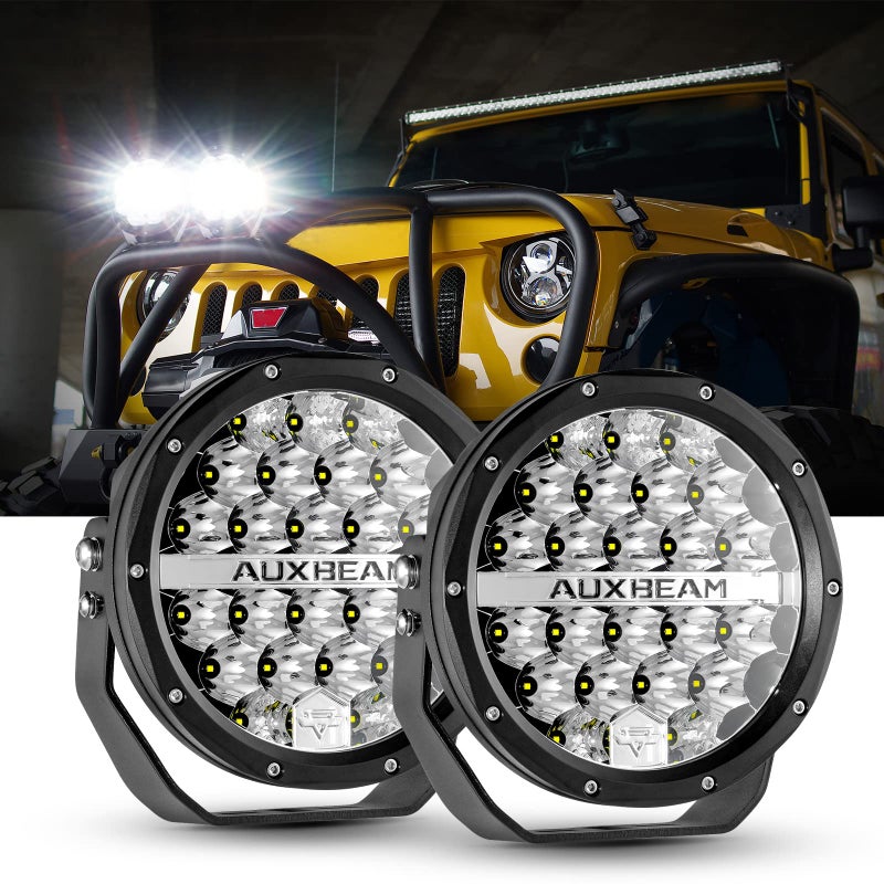 أضواء قيادة دائرية LED بحجم 7 بوصات من أوكسبيم 2PCS 240W 24000 لومن أضواء خارجية مقاومة للماء لسيارات الدفع الرباعي، أضواء كشافات، أضواء عمل لسيارات الشاحنات، بيك أب، جيب رانجلر، عربة جولف، فورد F150