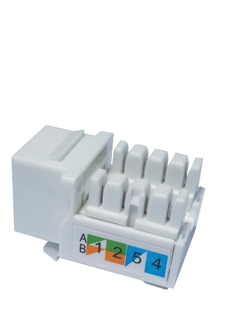 DKURVE Dual RJ45 Ethernet Wall Plate 80x80mm with 2 Cat6 Keystone Jacks and Grey Cat6 Cable 3M - Image 3