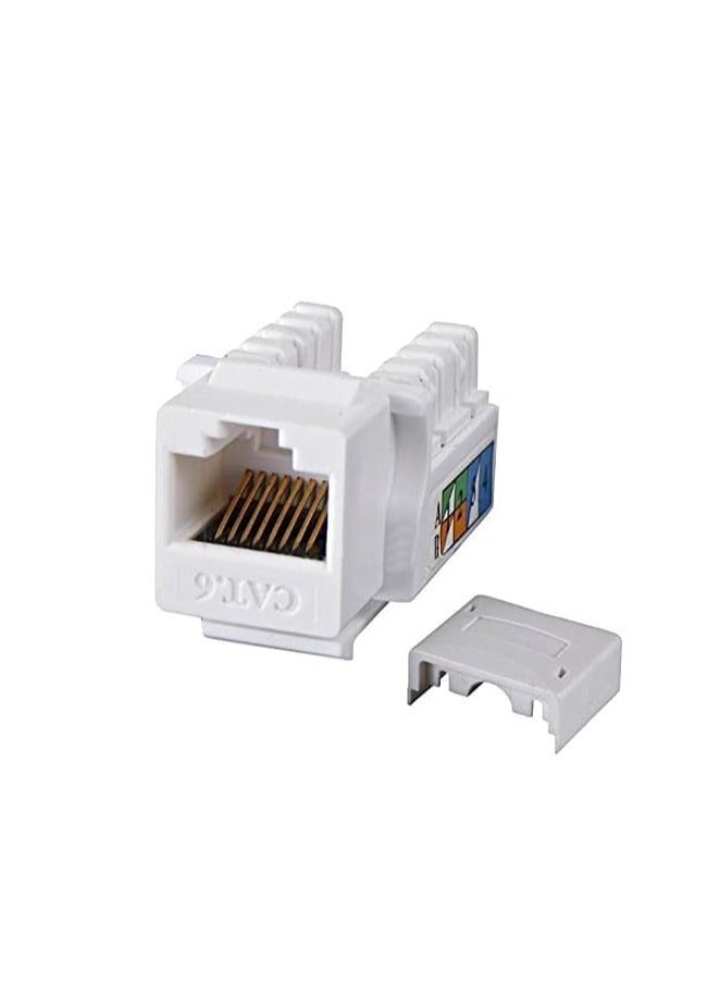 DKURVE Dual RJ45 Ethernet Wall Plate 80x80mm with 2 Cat6 Keystone Jacks and Grey Cat6 Cable 3M - Image 4