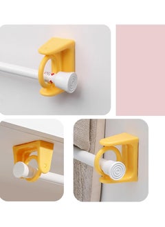 Oasisgalore 8-Pack Self-Adhesive Curtain Rod Brackets, No-Drill 360° Swivel Hooks for Bathroom and Kitchen (White)  - Image 5