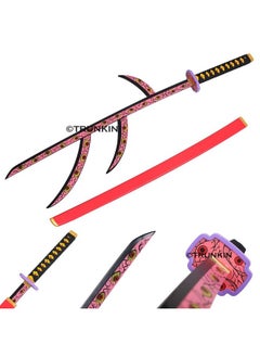 Trunkin Trunkin 12 Years & More Katana For Cosplay Life Size Replica Wooden Toy Anime Accessory Toy Collectible | Wooden Sword (Kokushibo Nichirin)  - Image 2