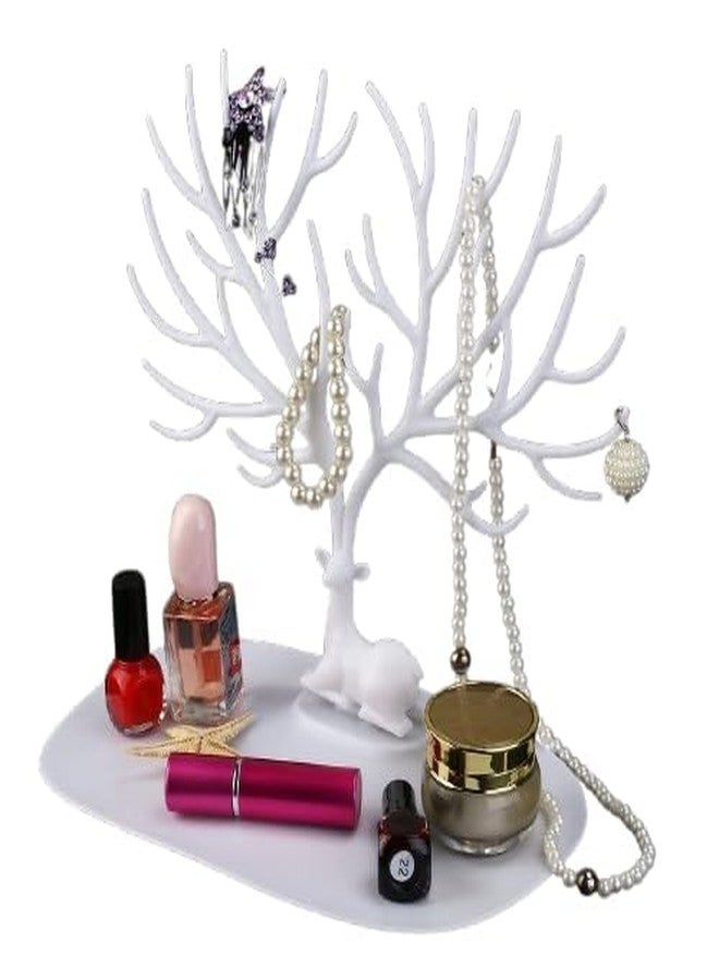 Hidak Deer Jewelry Tree Tray Holder Deer Tree Jewelry Tower Stand For Earrings Necklace Ring Bracelets Jewelry Organizer Display - Image 1