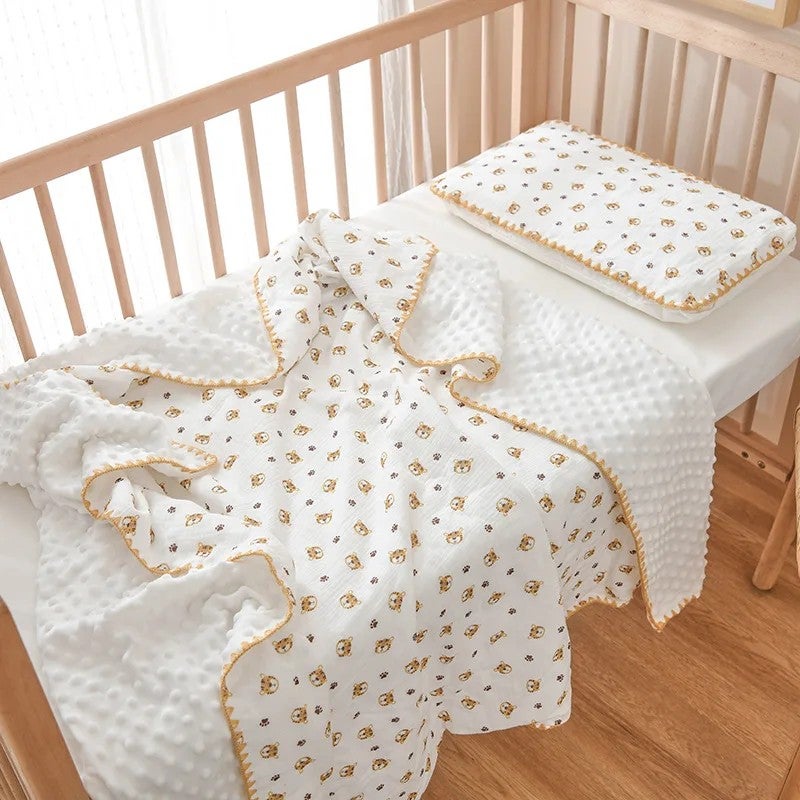 Bluejw 100% Cotton Baby Swaddle Blanket Set - Adjustable Infant Wrap with Headband - Soft Animal Swaddlers for Newborns - Image 2