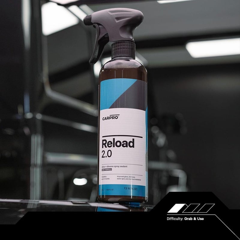 CARPRO Reload 2.0 Spray Sealant, Silica + Siloxane Ceramic Spray for Ceramic Coating, Super Hydrophobic, Self-Cleaning: Improved Gloss, Slickness, Water Spot & Chemical Resistance - 500mL (17oz) - Image 3