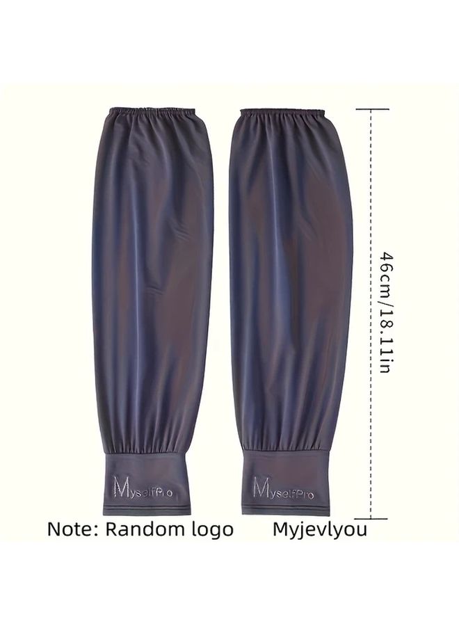 Dark Gray Cooling Arm Sleeves Breathable Quick Dry UV Sun Protection for Cycling Driving Fishing - Image 3