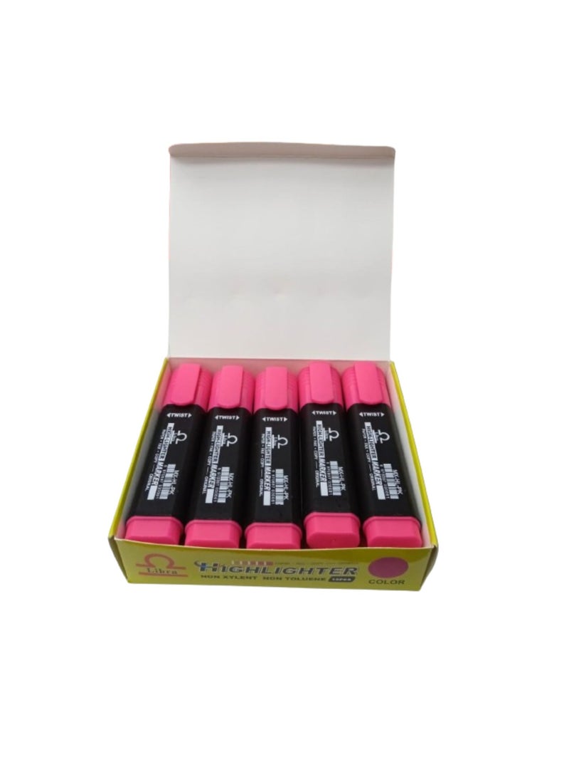 Libra highlighter (10 Pcs Per box) PINK