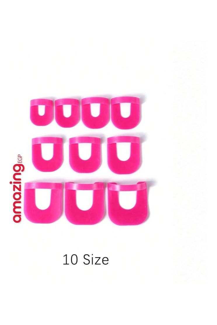 amazing.EGP Nail Polish Protectors, U-Shaped Protectors for Manicure, 26 Pieces with 32 French Tip Guides, 10 Sizes (Pink) - Image 5