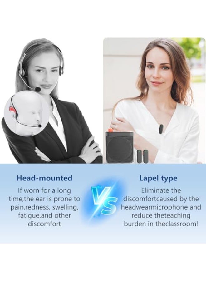 Mini Wireless Voice Amplifier with Bluetooth & Lavalier Microphone – Rechargeable Speaker for Teachers, Trainers, Coaches, Guides  - Image 2