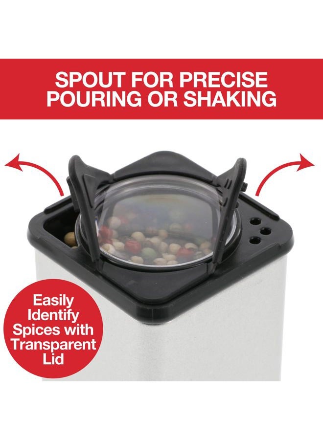 Good Cooking Set of 3 Magnetic Spice Jars, Shake or Pour Containers Attach to Most Refrigerator Doors & Appliances, Seasoning Dispensers- Easy To Open Window Top Shaker Lids- Kitchen Essential - Image 4