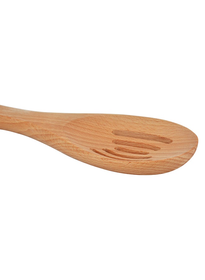 Prestige Wooden Slotted Spoon Wood 13.6x9.4cm - Image 3