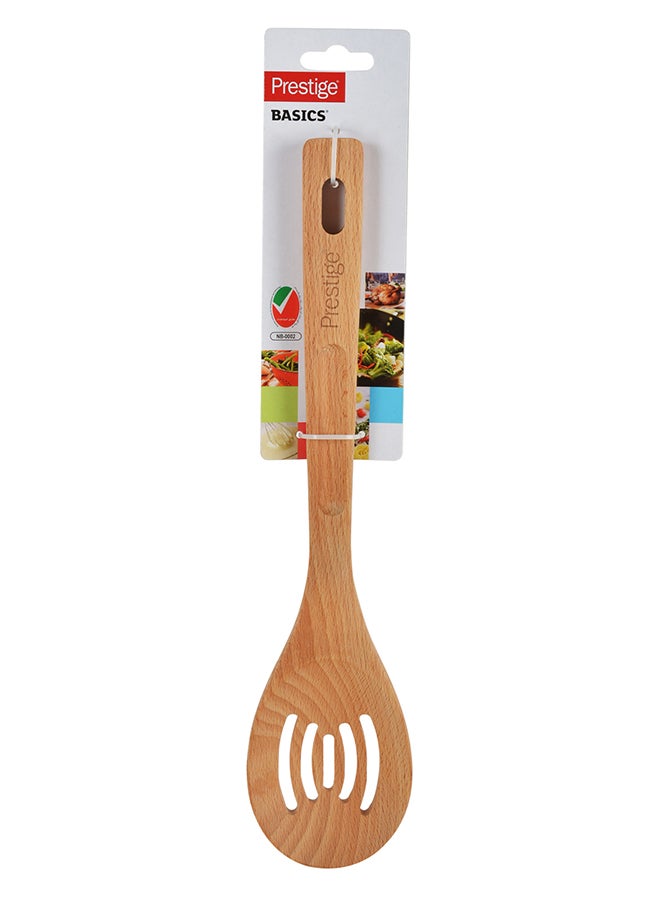 Prestige Wooden Slotted Spoon Wood 13.6x9.4cm - Image 4