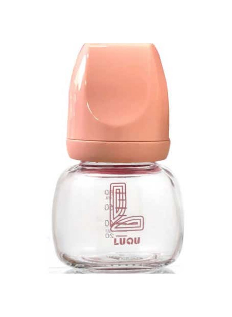 Luqu Glass Feeding Bottle Standard Neck 80Ml Pink