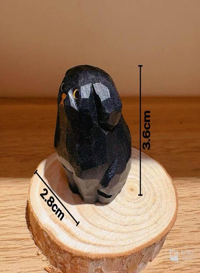 INF-STAR Handcrafted Wooden Black Labrador Retriever Figurine - 1.8" Small Black Lab Statue Carved from Natural Wood - Cute Knick Knack Home Decor - Gift for Dog Lovers & Collectors - Image 4