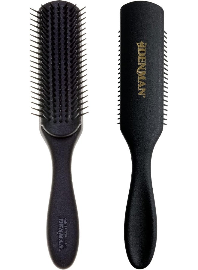 Denman Original Styler, 7 Row for Detangling, Blow-drying, Styling & Smoothing the Hair, All Black D3 - Image 5