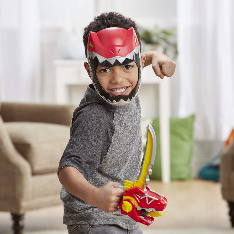 Power Rangers Playskool Heroes Zord Saber, Red Ranger Roleplay Mask with Sword Accessory, Great for Toddler Halloween Costume, Dino Charge-Inspired Toy, 3+ (Amazon Exclusive) - Image 3