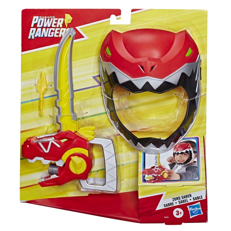 Power Rangers Playskool Heroes Zord Saber, Red Ranger Roleplay Mask with Sword Accessory, Great for Toddler Halloween Costume, Dino Charge-Inspired Toy, 3+ (Amazon Exclusive) - Image 2