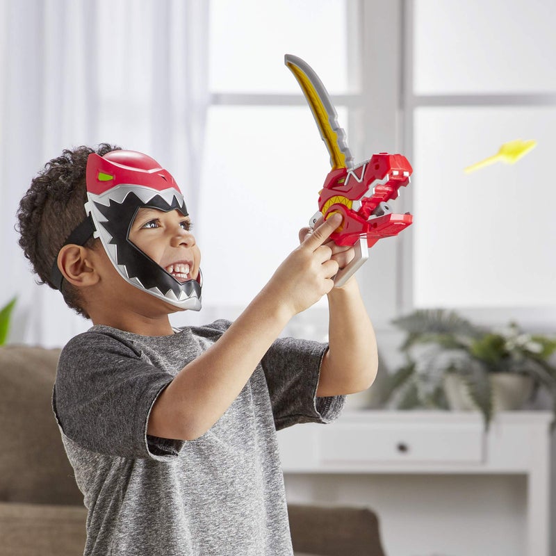 Power Rangers Playskool Heroes Zord Saber, Red Ranger Roleplay Mask with Sword Accessory, Great for Toddler Halloween Costume, Dino Charge-Inspired Toy, 3+ (Amazon Exclusive) - Image 5