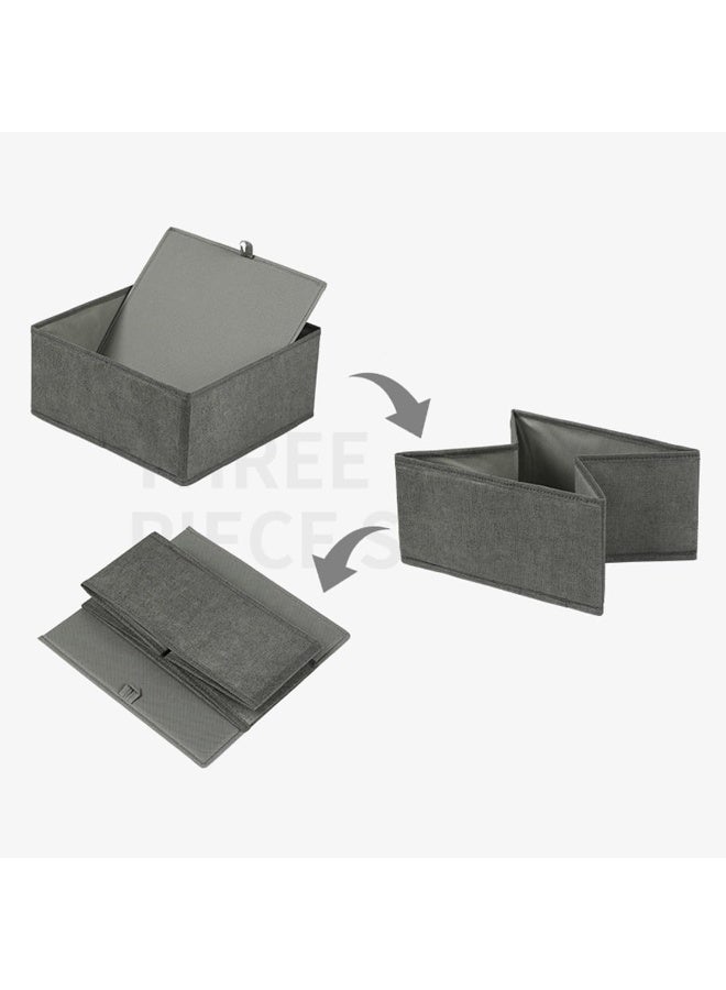 Halamine Drawer Organizer Clothes, 6 Pieces Fabric Closet Storage Organizer, Dresser Drawer Dividers for Baby Clothing Bra Socks Ties Scarf Underwear - Image 2