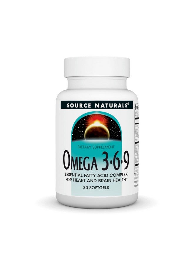 Source Naturals Omega 3-6-9, Essential Fatty Acid Complex for Heart and Brain Health* - 30 Softgels - Image 1