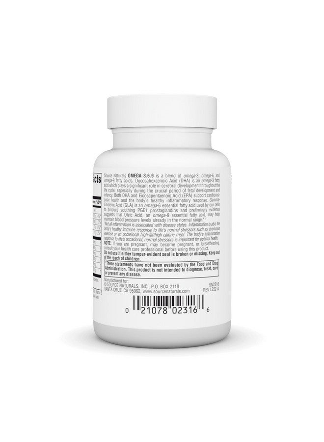 Source Naturals Omega 3-6-9, Essential Fatty Acid Complex for Heart and Brain Health* - 30 Softgels - Image 3