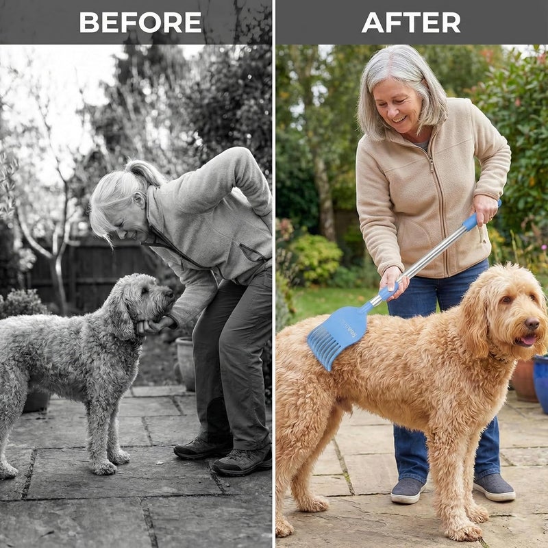 bearback Bearbark Extendable Dog Scratcher (23"-31") - Long Reach Handle to Save Your Back - Gentle Grooming Brush for Medium & Large Dogs - Great Gift for Pet Lovers - Image 2