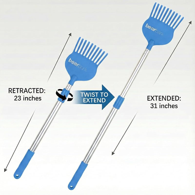 bearback Bearbark Extendable Dog Scratcher (23"-31") - Long Reach Handle to Save Your Back - Gentle Grooming Brush for Medium & Large Dogs - Great Gift for Pet Lovers - Image 4