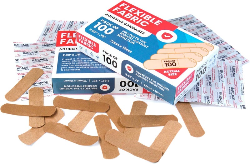 Flexible Fabric Adhesive Bandages Comfortable Flexible Protection and Wound Care for Minor Cuts and Scrapes Pad Designed to Cushion Painful Wounds 100 Count One Size - Image 5