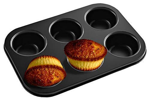 DiBha Round Shape Cake Pan Bakeware Combo 500 Grams Cake Maker Mould and Oil Brush with Muffin Trey 6 Slots - Image 3