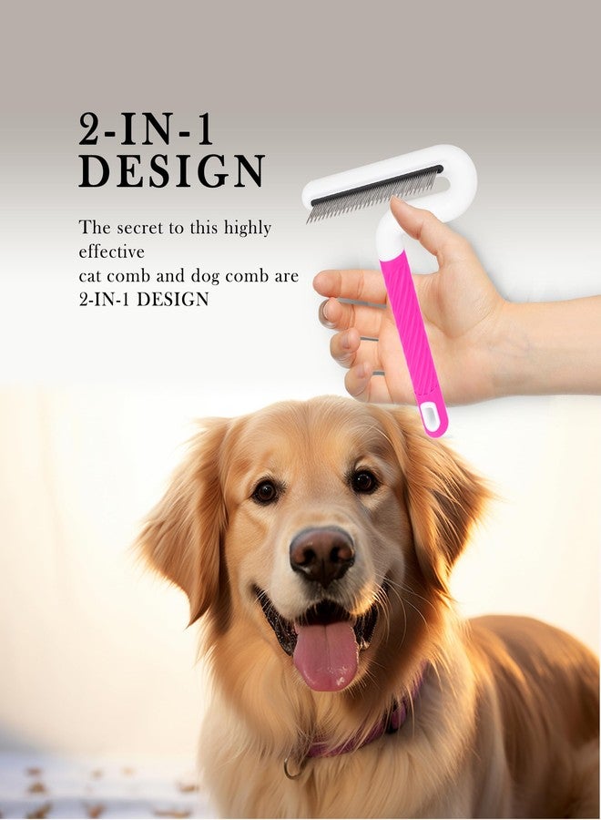 TailGurus Pet Flea Comb for Dogs & Cats - Grooming Tool with Long & Short Steel Teeth, Safely Removes Tangles and Knots, Gentle Detangling Brush for Pet Hair (TG2044) - Image 4