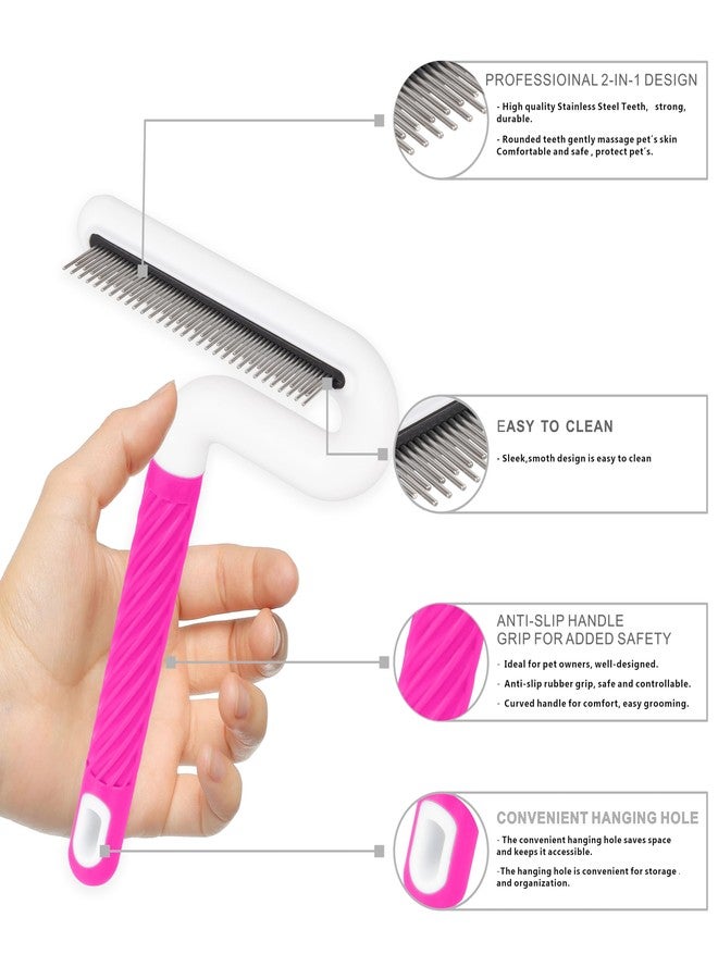 TailGurus Pet Flea Comb for Dogs & Cats - Grooming Tool with Long & Short Steel Teeth, Safely Removes Tangles and Knots, Gentle Detangling Brush for Pet Hair (TG2044) - Image 5