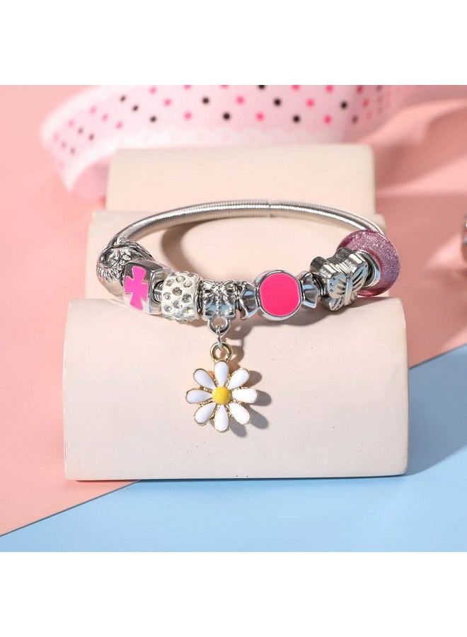 بينك شيب أساور للأطفال، 6 قطع، أساور صداقة للفتيات الصغيرات، أساور سحرية، هدايا حفلات - Image 2