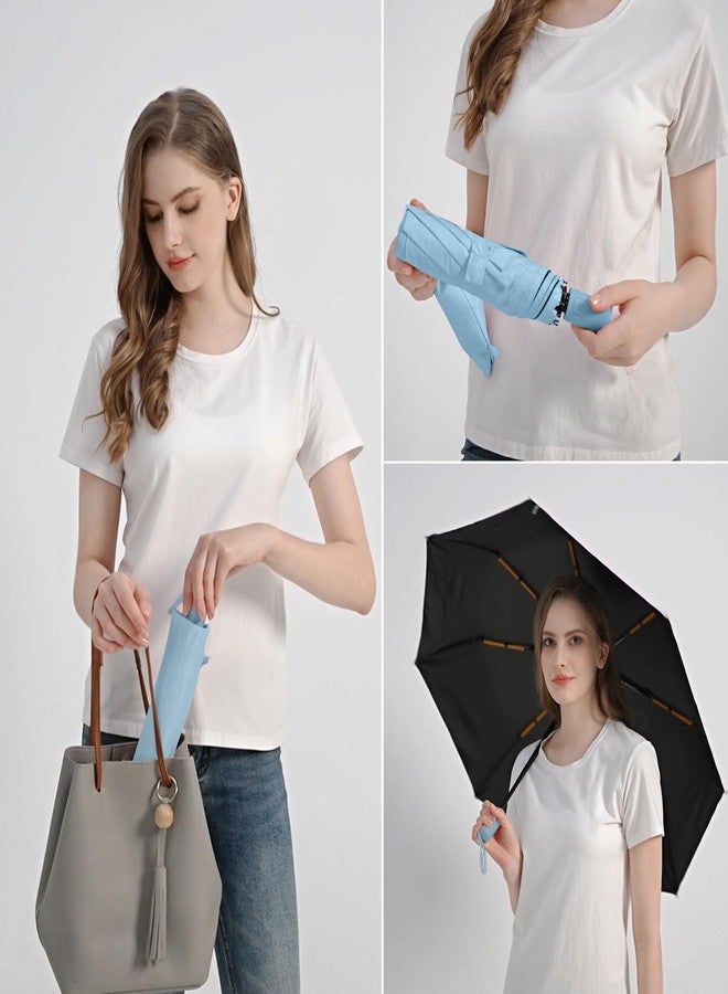 BAODINI Small Travel Umbrella for Rain Protection Sun-Folding UV Umbrella Windproof Compact - Image 3