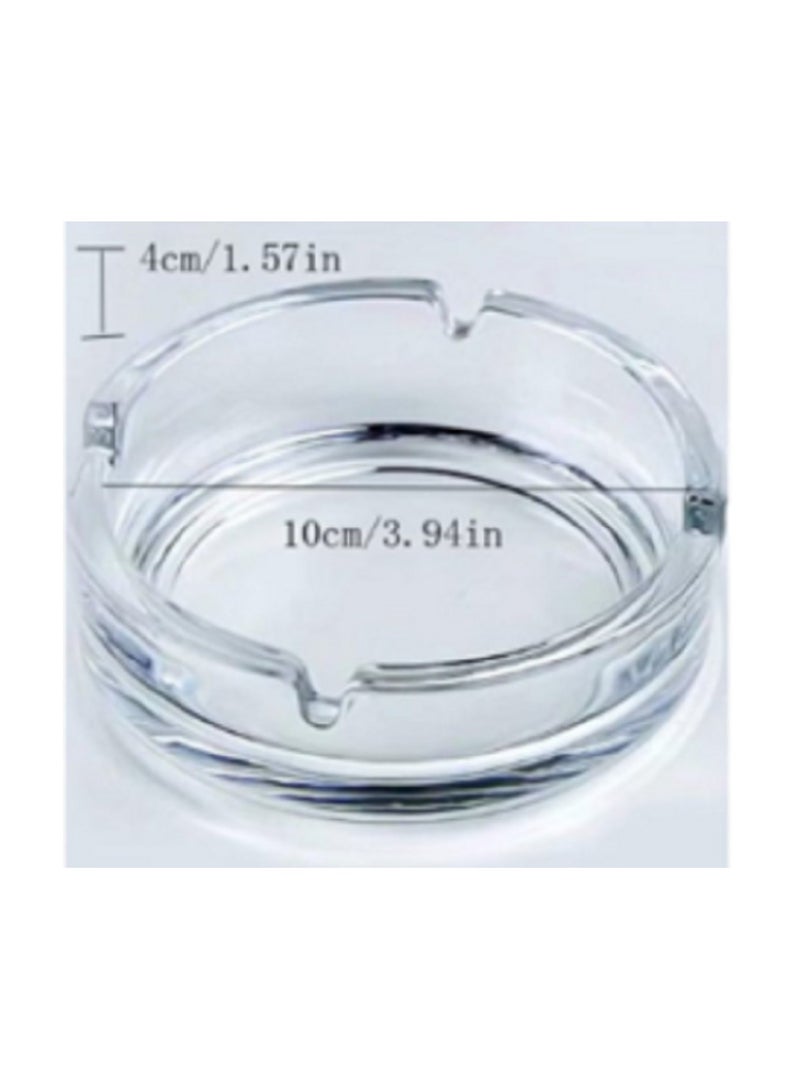 منفضة سجائر شفافة دائرية - Image 1