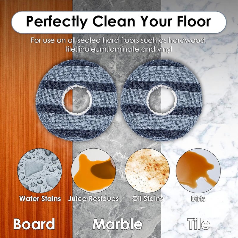 CHAIN PEAK (4 Pack) C20 Omni Mop Pads Compatible with Eufy C20 Omni Robot Vacuum Cleaner, Washable Mop Cloth Accessories Kit, C20 Omni Mop Pad Refill, Replacement Parts - Image 3