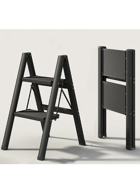 2 Step Folding Ladder with Anti Slip Wide Pedals