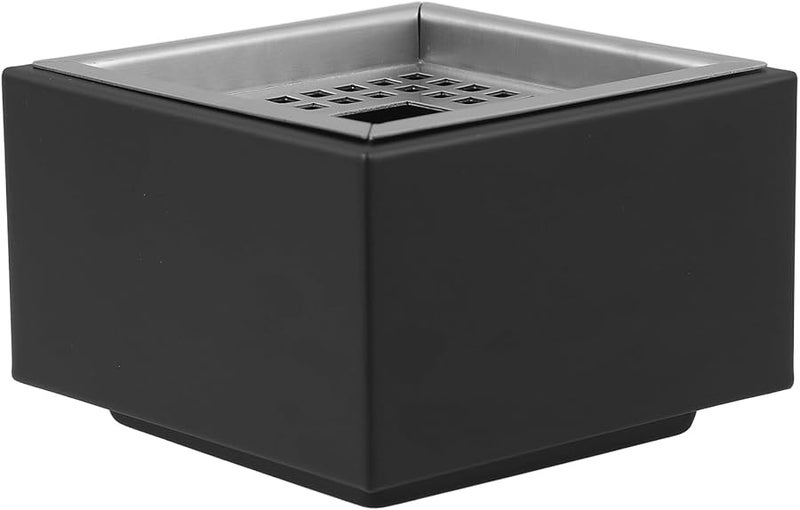 Large Square Stainless Steel Windproof Ashtray For Home Office Indoor Tabletop Use - Image 2