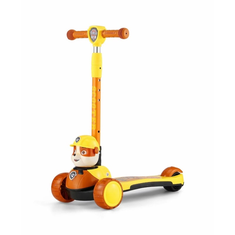 Paw Patrol Foldable Scooter 3PU Wheels with Lights - Yellow - 588W