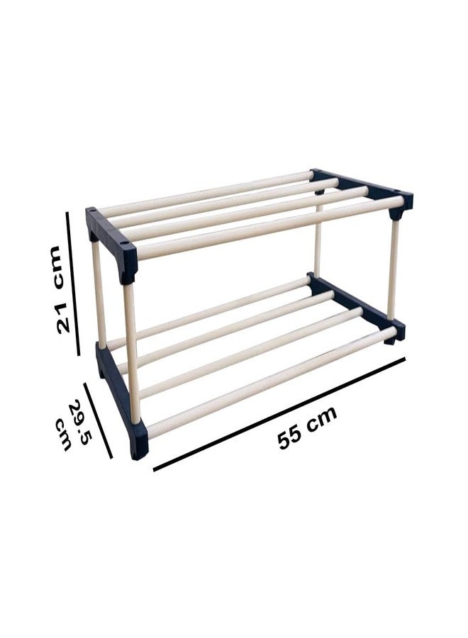 DEMARK QURACK Plastic Book Shelf Tall Narrow Storage Rack for Kids and Adults Modern Bookshelf Unit for Nursery, School, Home, and Office, Floor Mount Open (2 Tier Book Shelf) - Image 2