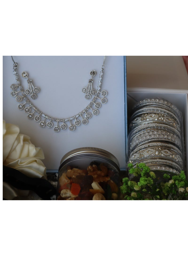 Silver era gift set, perfect for Birthday, anniversary, eid, ramadan, special festival, diwali gift set for women, mother, sister, wife - Image 3