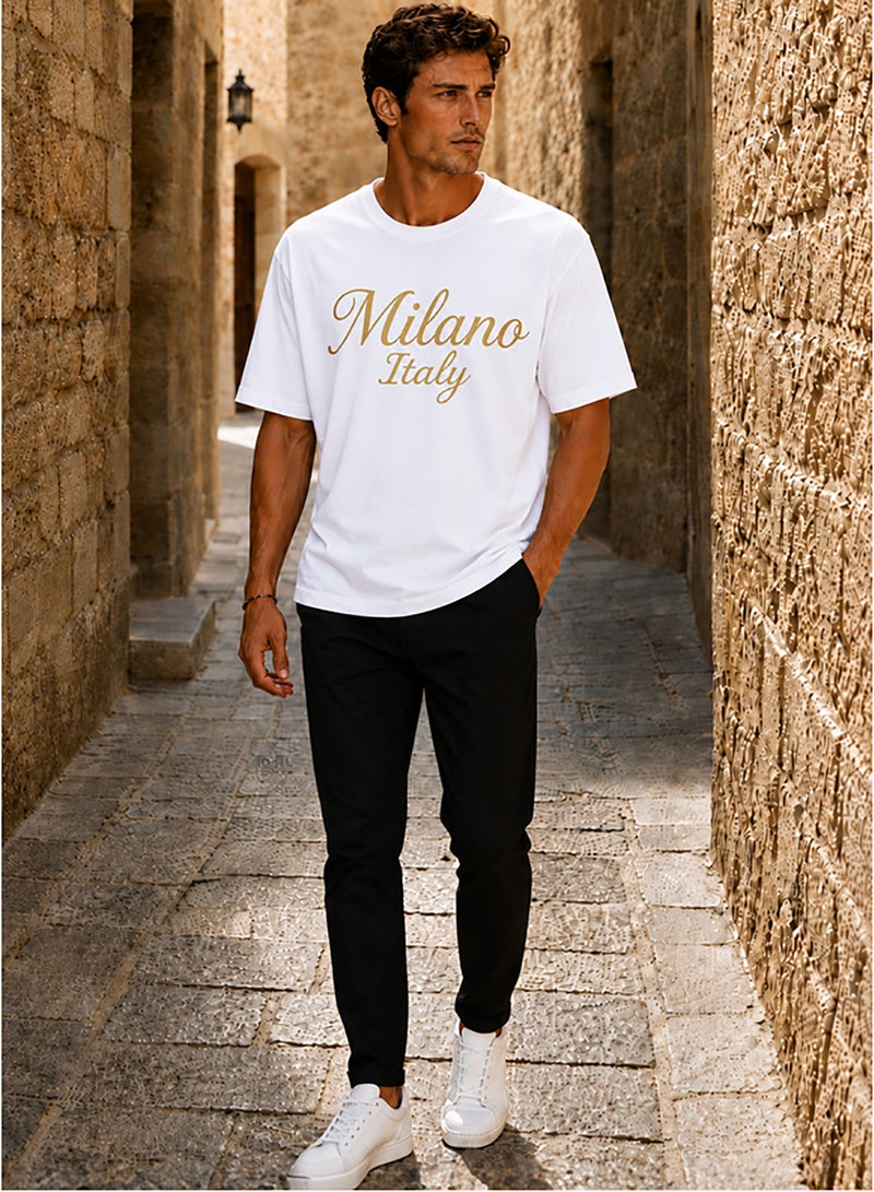 Hero Basic Oversized Milano Print T-Shirt