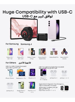 USB C Plug, 25W USB C Charger with USB-C Cable, Supports PPS Fast Charging for iPhone 16/16 Pro/16 Pro Max/15, Samsung S25/S24+/S24/S23 Ultra/S23+/S23/S22/S21/S20/Note20(5 ft Cable Included) - view 4
